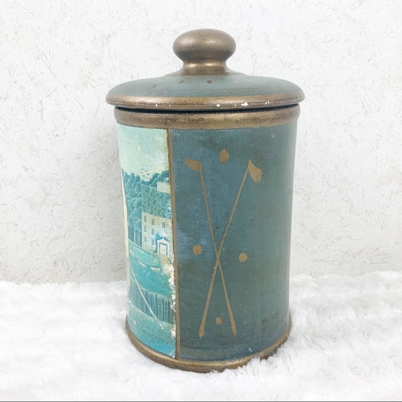 Vintage Comoys of London Tobacco Canister Golf Italy - Picture 3 of 9